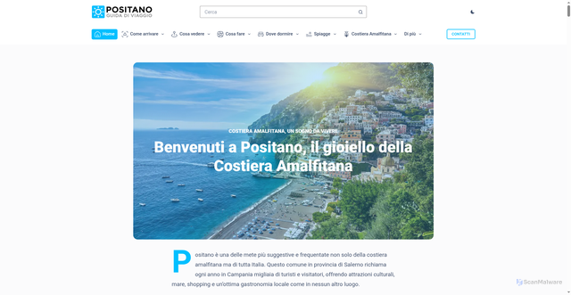 Security scan screenshot of https://www.aziendaturismopositano.it