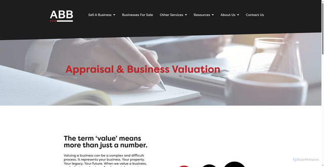 Security scan screenshot of https://abb-businessbrokers.com/appraisal-business-valuation/