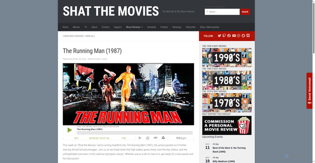 Security scan screenshot of https://shatpod.com/movies/the-running-man-1987/