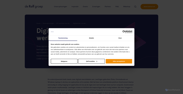 Security scan screenshot of consent.cookiebot.com