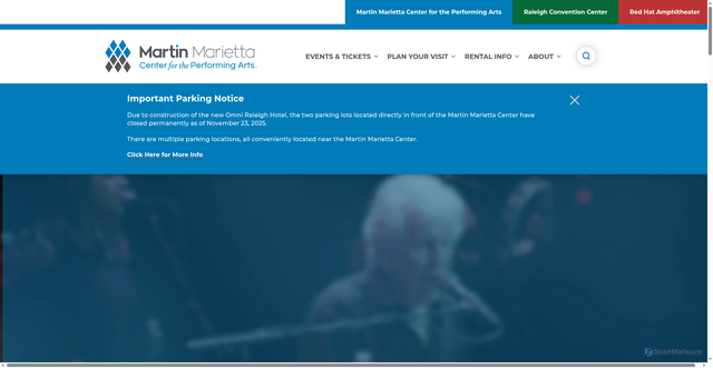 Security scan screenshot of https://www.martinmariettacenter.com/