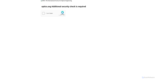 Security scan screenshot of https://optics.org