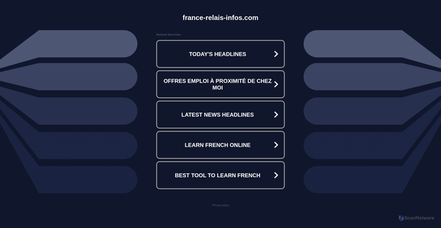 Security scan screenshot of https://france-relais-infos.com/