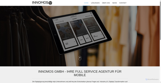 Security scan screenshot of https://innomos.com