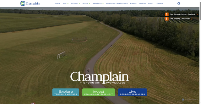 Security scan screenshot of https://www.townofchamplain.gov/