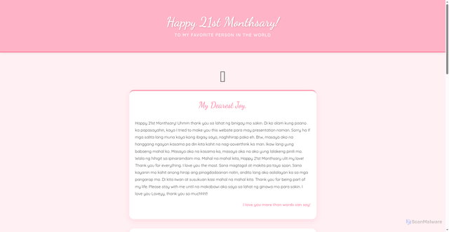 Security scan screenshot of https://21thmonthsary-x1j770lh4d.edgeone.app/