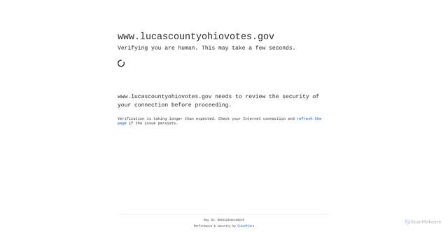 Security scan screenshot of https://www.lucascountyohiovotes.gov/