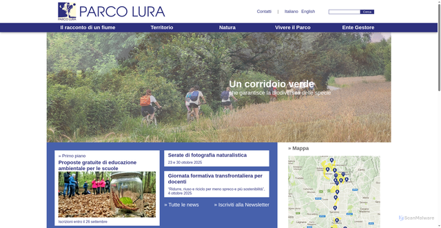 Security scan screenshot of https://www.parcolura.it/