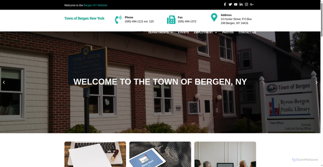 Security scan screenshot of https://townofbergenny.gov/