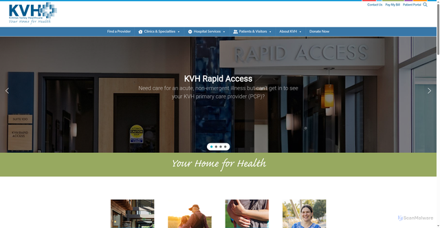 Security scan screenshot of https://kvhealthcare.org