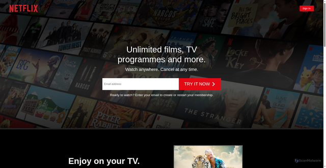 Security scan screenshot of https://netflix-71f05.web.app/