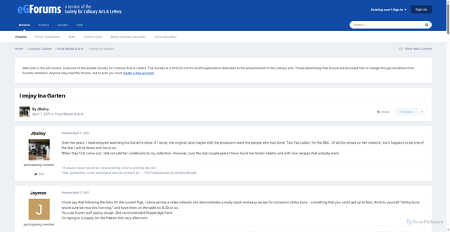 Security scan screenshot of https://forums.egullet.org/topic/137989-i-enjoy-ina-garten/