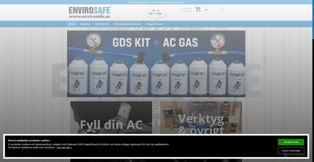 Security scan screenshot of https://envirosafe.se
