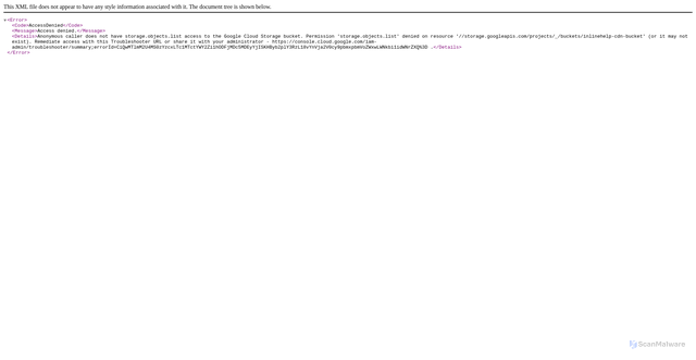 Security scan screenshot of https://cdn.inlinehelp.com