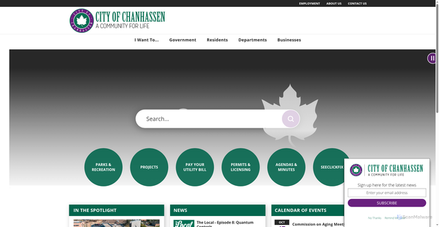 Security scan screenshot of https://www.chanhassenmn.gov/