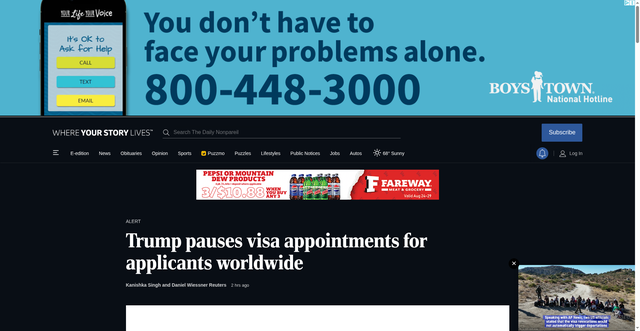 Security scan screenshot of https://nonpareilonline.com/news/nation-world/government-politics/article_67d51f19-5ba4-5fc0-bd90-ff7397ba9aa7.html