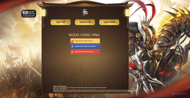 Security scan screenshot of https://idngoalong.zing.vn