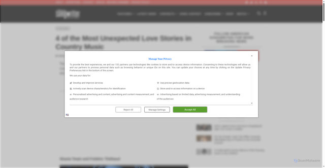 Security scan screenshot of https://americansongwriter.com/4-of-the-most-unexpected-love-stories-in-country-music/