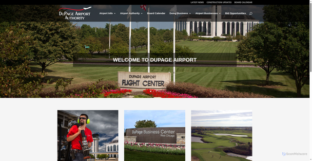 Security scan screenshot of https://www.dupageairport.gov/