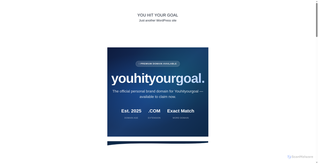 Security scan screenshot of https://youhityourgoal.com