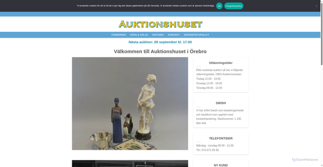 Security scan screenshot of https://auktion-orebro.se