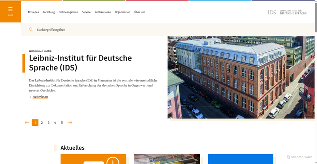 Security scan screenshot of http://www.ids-mannheim.de