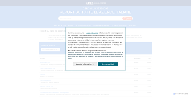 Security scan screenshot of https://www.informazione-aziende.it