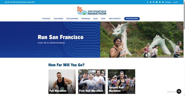 Security scan screenshot of https://www.thesfmarathon.com/events-summary/