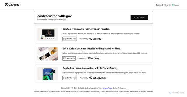 Security scan screenshot of https://contracostahealth.gov/