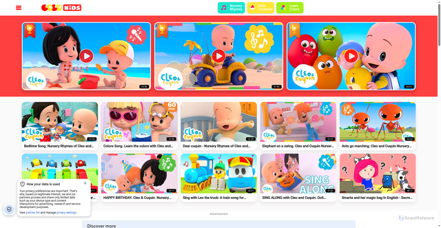 Security scan screenshot of https://cocokids.tv