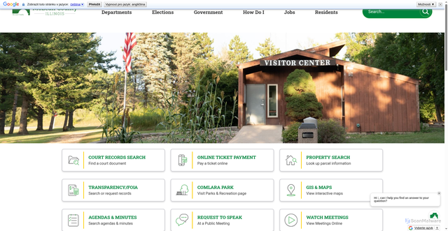 Security scan screenshot of https://mcleancountyil.gov/