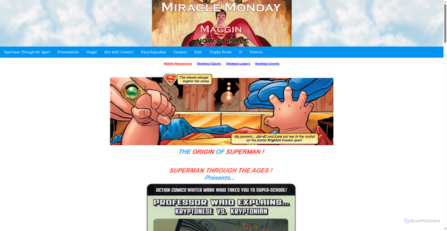 Security scan screenshot of https://superman.nu