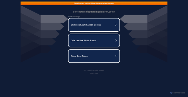 Security scan screenshot of http://www.doncastersafeguardingchildren.co.uk/