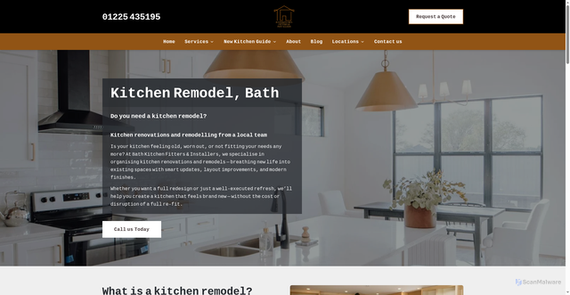Security scan screenshot of https://bath-kitchen-fitters.pages.dev/kitchen-renovation/