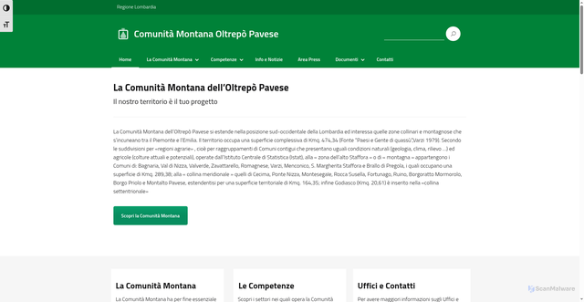 Security scan screenshot of https://www.cmop.it/