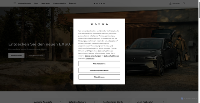 Security scan screenshot of https://volvocars.com.cn