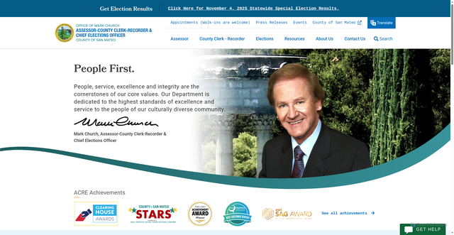 Security scan screenshot of https://smcacre.gov/