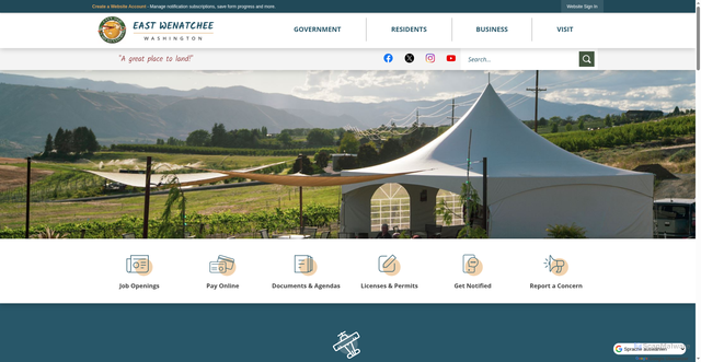 Security scan screenshot of https://eastwenatcheewa.gov/