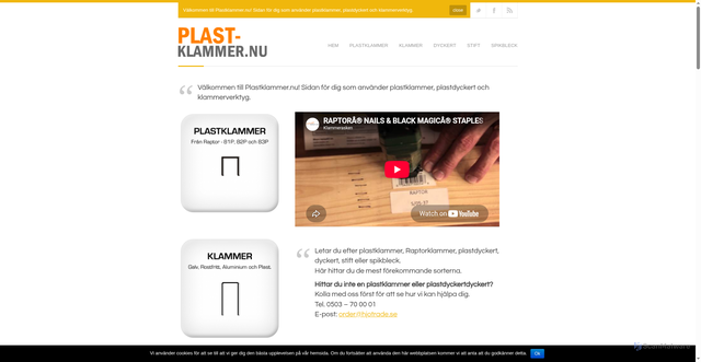 Security scan screenshot of https://plastklammer.nu