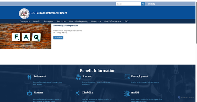 Security scan screenshot of https://rrb.gov/