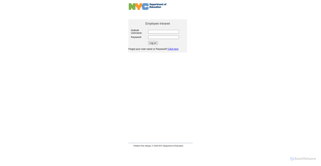 Security scan screenshot of https://payrollportal.nycboe.net/