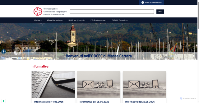 Security scan screenshot of https://www.odcecms.it
