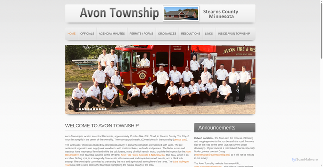 Security scan screenshot of https://avontownshipmn.gov/