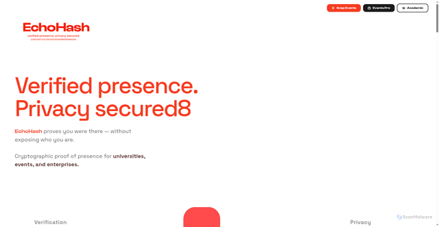 Security scan screenshot of https://echohash-website.pages.dev/