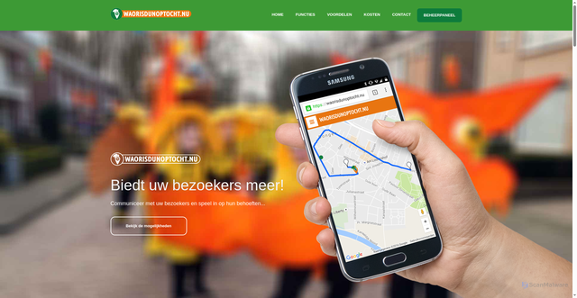 Security scan screenshot of https://waorisdunoptocht.nu