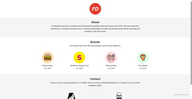 Security scan screenshot of https://fooddudes.se