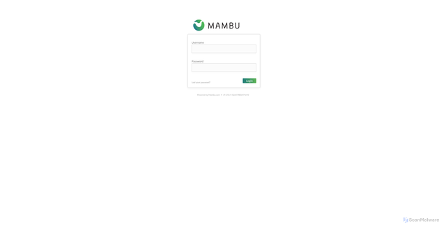 Security scan screenshot of https://mambuecosystem.sandbox.mambu.com