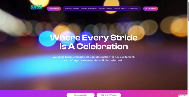 Security scan screenshot of https://butlerskateland.com