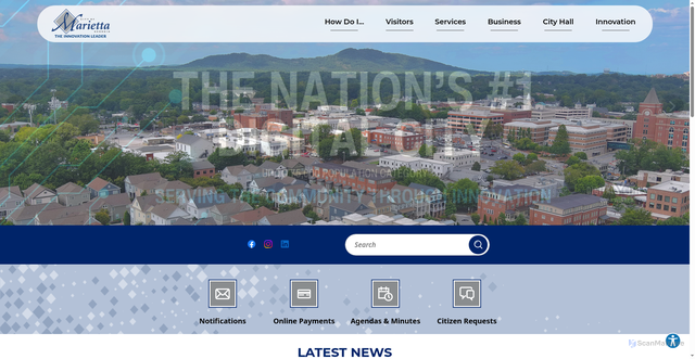 Security scan screenshot of https://mariettaga.gov/