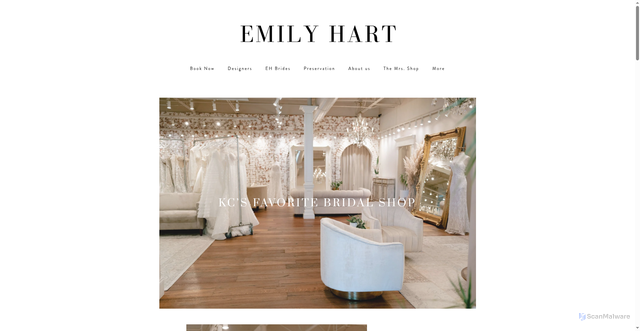 Security scan screenshot of https://www.emilyhartbridal.com/